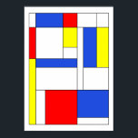 Mondrian #47 ポスター<br><div class="desc">Geometric abstract minimalist design inspired by the work of Piet Mondrian by Ron Trickett.</div>
