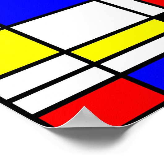 Mondrian art style ポスター (角)