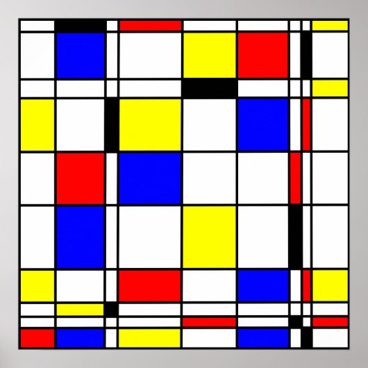 Mondrian art style ポスター (正面)
