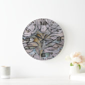 Mondrian Bloom Abstract Art Wall Clock ラージ壁時計 (ホーム)