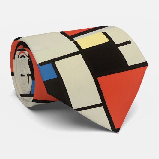 Mondrian Composition Modern Abstract Painting Art ネクタイ (ロール)