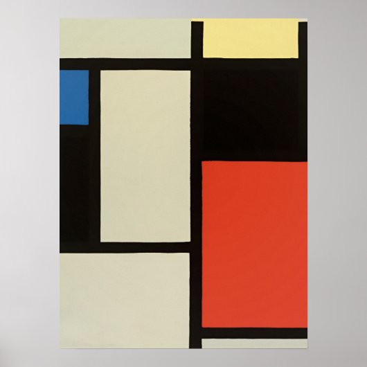 Mondrian Composition Modern Abstract Painting Art ポスター (正面)