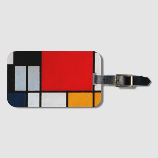 Mondrian - Composition with Large Red Plane ラゲッジタグ (正面横)