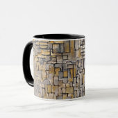 Mondrian Cubist Transition Art Morphing Mug マグカップ (正面左)