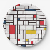 Mondrian De Stijl ペーパープレート (正面)