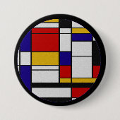 Mondrian De Stijl 缶バッジ (正面)