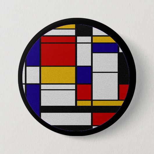 Mondrian De Stijl 缶バッジ (正面)