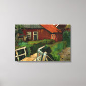 Mondrian - Farm Building with Bridge キャンバスプリント (正面)