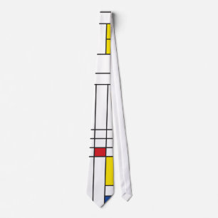 Mondrian II Minimalist De Stijl Modern Art Design ネクタイ
