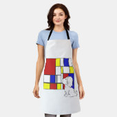 Mondrian Inspired Chamomile エプロン (着用した状態)