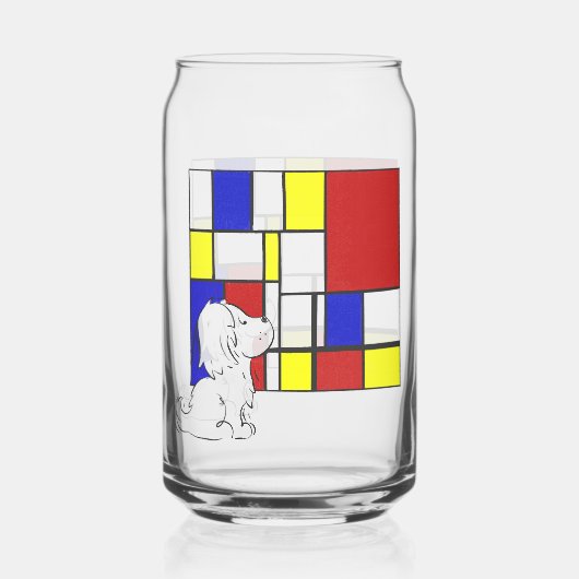 Mondrian Inspired Chamomile ガラス缶 (正面)