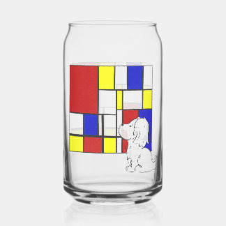 Mondrian Inspired Chamomile ガラス缶