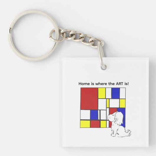 Mondrian Inspired Chamomile キーホルダー (正面)