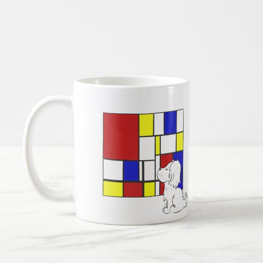 Mondrian Inspired Chamomile コーヒーマグカップ (左)
