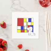 Mondrian Inspired Chamomile スタンダードカクテルナプキン (インサイチュ)