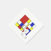 Mondrian Inspired Chamomile スタンダードカクテルナプキン (角)