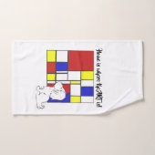Mondrian Inspired Chamomile ハンドタオル (ハンドタオル)
