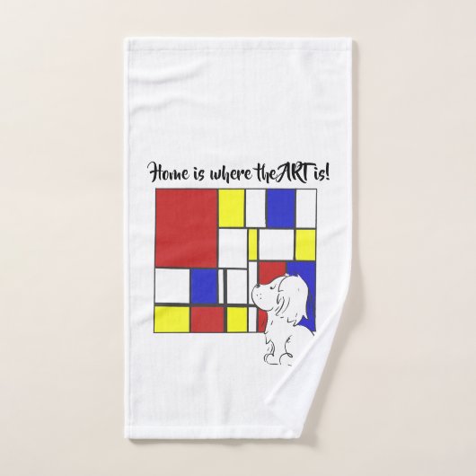 Mondrian Inspired Chamomile ハンドタオル (ハンドタオル)
