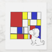 Mondrian Inspired Chamomile ワインラベル (シングルラベル)