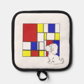 Mondrian Inspired Chamomile 鍋敷き (正面)