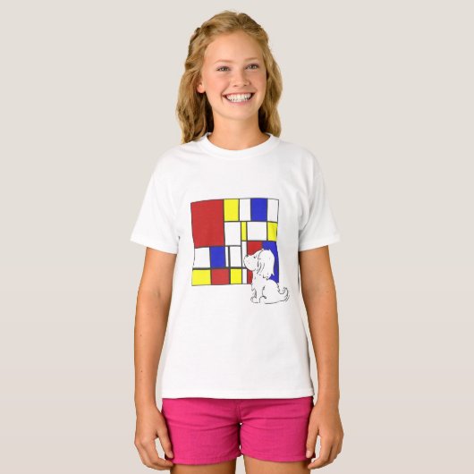 Mondrian Inspired Chamomile Tシャツ (正面フル)