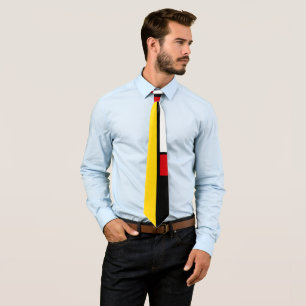 Mondrian Inspired Modern Geometric Style Art ネクタイ