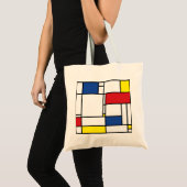 Mondrian Minimalist Geometric De Stijl Modern Art トートバッグ (正面(商品))