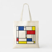 Mondrian Minimalist Geometric De Stijl Modern Art トートバッグ (裏面)