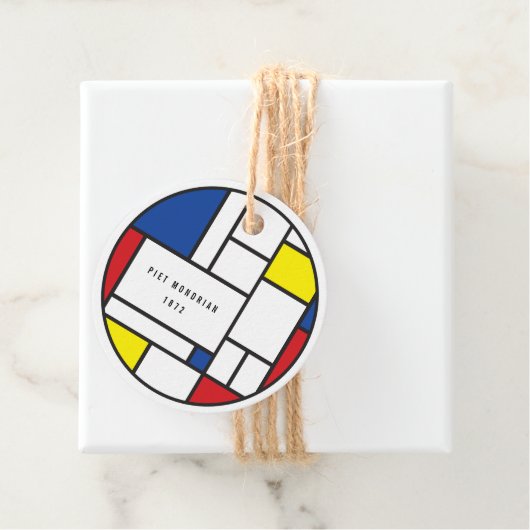Mondrian Minimalist Geometric De Stijl Modern Art フェイバータグ (インサイチュ)