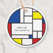 Mondrian Minimalist Geometric De Stijl Modern Art フェイバータグ (裏面)