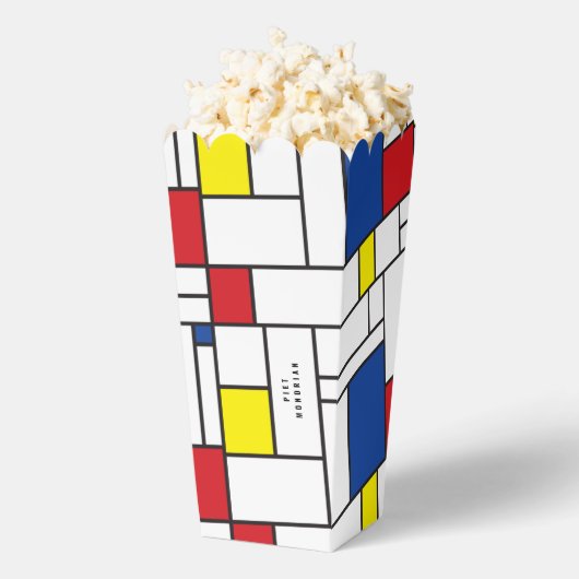 Mondrian Minimalist Geometric De Stijl Modern Art フェイバーボックス (はじけた状態)