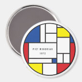 Mondrian Minimalist Geometric De Stijl Modern Art マグネット (正面/裏面)