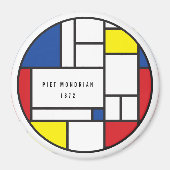 Mondrian Minimalist Geometric De Stijl Modern Art マグネット (正面)