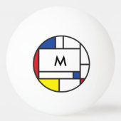 Mondrian Minimalist Geometric De Stijl Modern Art 卓球ボール (正面)