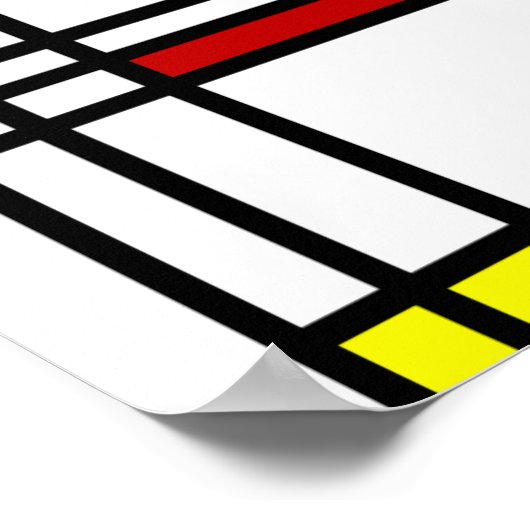 Mondrian Modern Art ポスター (角)