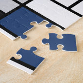 Mondrian Painting Red Plane Yellow Black Gray Blue ジグソーパズル (側面)