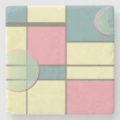Mondrian & Pastell ストーンコースター (正面)