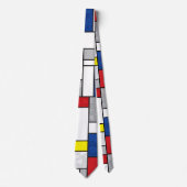 Mondrian Retro Circles Minimalist De Stijl Mod Art ネクタイ (正面)