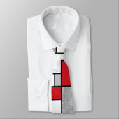 Mondrian Retro Circles Minimalist De Stijl Mod Art ネクタイ (タイ)