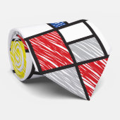 Mondrian Scribbles Minimalist De Stijl Modern Art ネクタイ (ロール)
