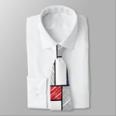 Mondrian Scribbles Minimalist De Stijl Modern Art ネクタイ (タイ)