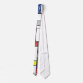 Mondrian Scribbles Minimalist De Stijl Modern Art ネクタイ (裏面)