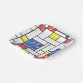 Mondrian Scribbles Minimalist De Stijl Modern Art ペーパープレート (傾斜あり)