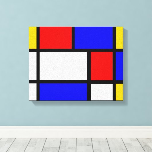 Mondrian style キャンバスプリント (インサイチュ (ウッドフロア))
