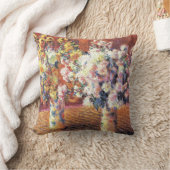 Mone - Two Vases with Chrysanthemums クッション (ブランケット)