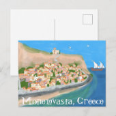 MONEMVASIA GREECEアイランドアート旅行はがき ポストカード (正面/裏面)