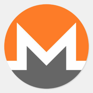 Monero Cryptocurrencyロゴ ラウンドシール