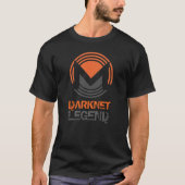 Monero 「Darknet伝説」のワイシャツ- (暗い版) Tシャツ (正面)