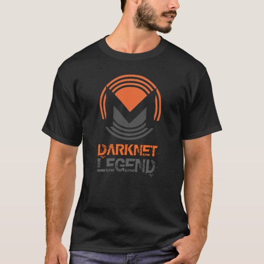 Monero 「Darknet伝説」のワイシャツ- (暗い版) Tシャツ (正面)