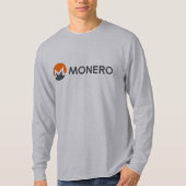 Monero (XMR)の硬貨の長袖のTシャツ Tシャツ (正面)